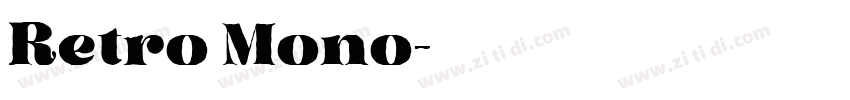 Retro Mono字体转换